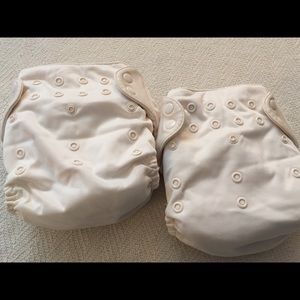Two EUC BumGenius Freetime cloth diapers